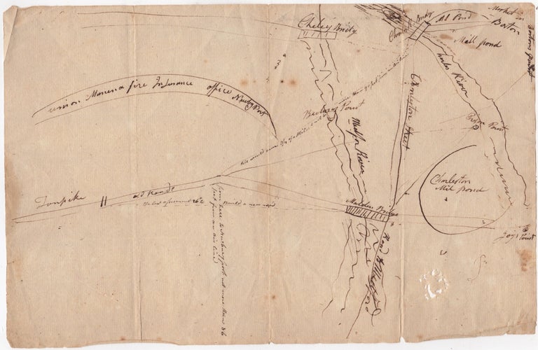 Item #46100 [Manuscript Map] Plan for Newburyport Turnpike [1803]. Newburyport Turnpike Corporation.