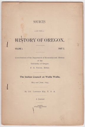 Item #46140 The Indian Council at Walla Walla, May and June 1855. Lawrence Kip