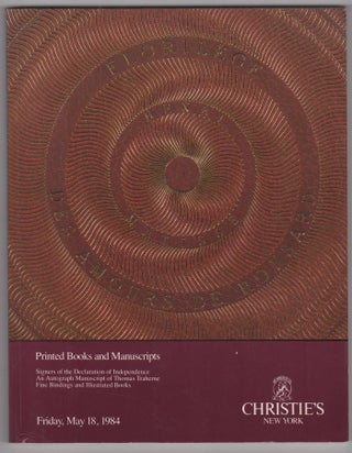 Item #46260 Printed Books and Manuscripts. Signers of the Delcaration of Independence, an...